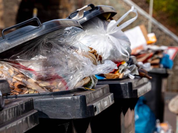 istock Dustbins with many garbage bags 1190174255