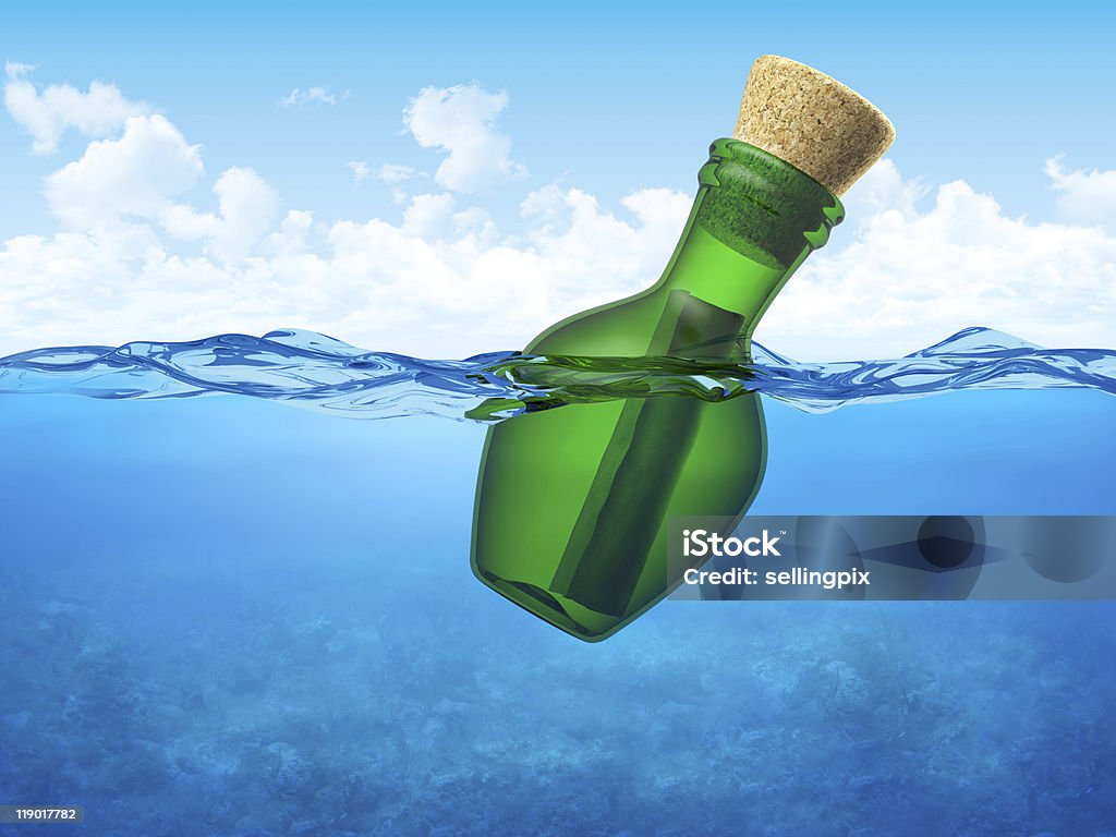 メッセージのボトル - カラー画像のロイヤリティフリーストックフォト