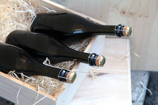 istock sparkling wine  in a wooden box 1190178501