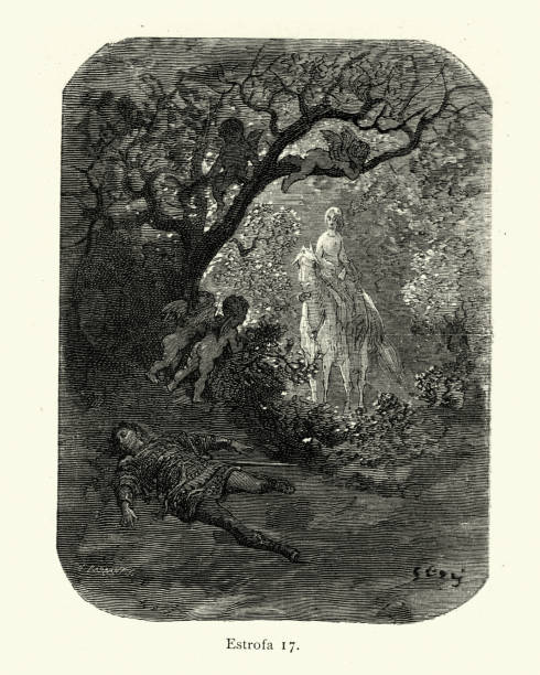 istock Princess finds the wounded knight. Orlando Furioso 1190180750