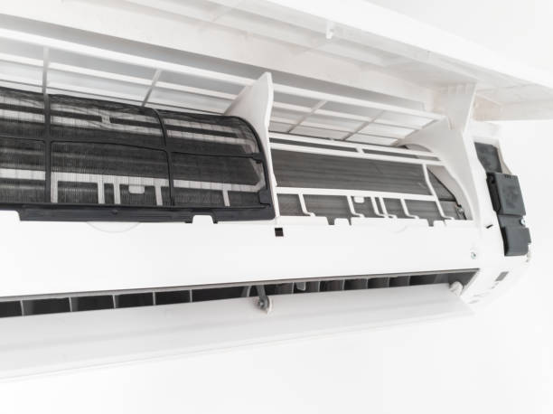 istock Modern airconditioner unit service cleaning the filter to prevent respiratory disease. 1190181428