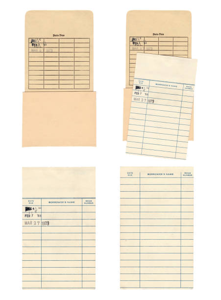 istock Vintage Library Cards Set from the 1960s and 1970s 1190183776