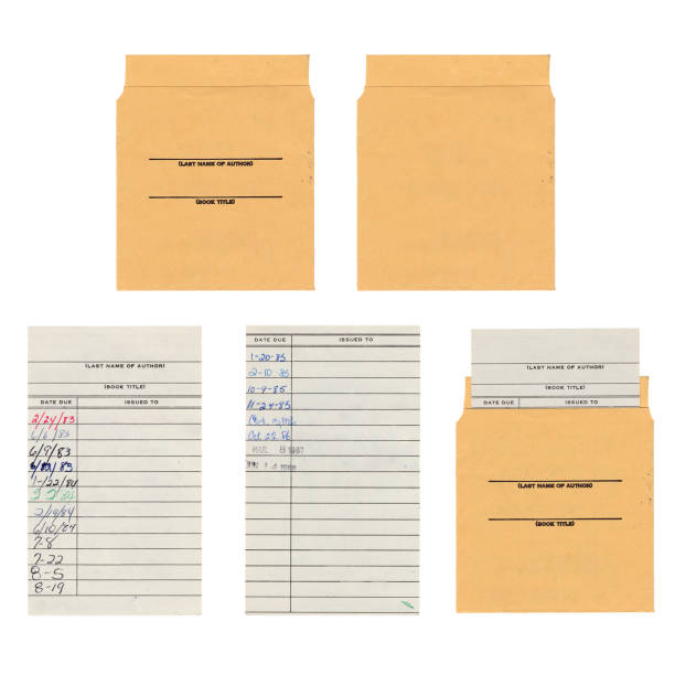 istock Set of Old Library Cards from the 1980s 1190183779