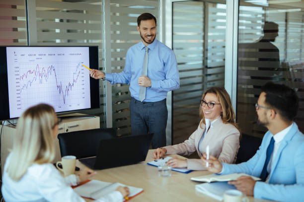 istock Presenting business development in a meeting in the office 1190187233