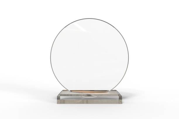 istock Blank Transparent Crystal Trophy for mock up. 3d render illustration. 1190189581
