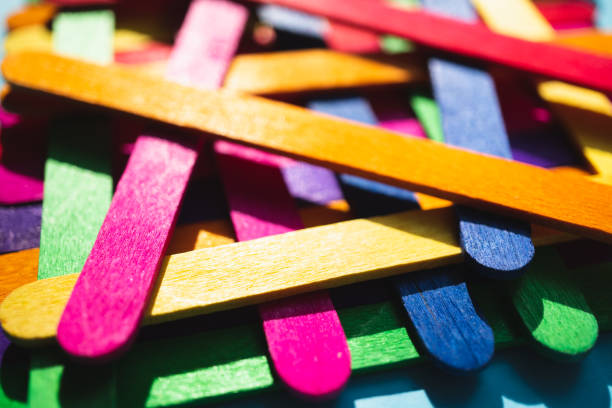 istock Abstract colorful wooden popsicle stick 1190192771