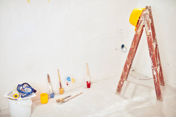 istock Tools and room in renovation progress, house remodeling, construction works. 1190193120
