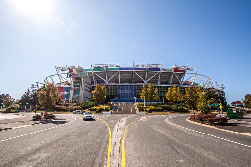 USA, Washington, October 2019: FedEx Field Stadium in Washington state of Maryland