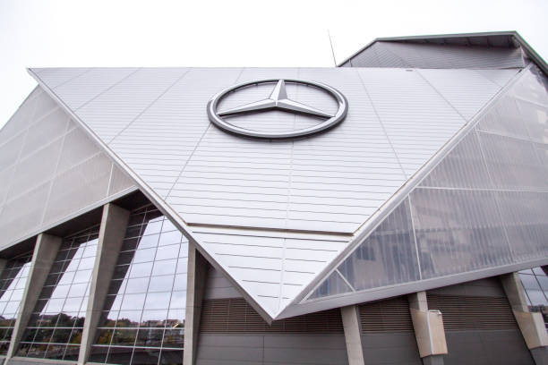 Mercedes-Benz Stadium in Atlanta state of Georgia USA, ATLANTA, OCTOBER 2019: Mercedes-Benz Stadium in Atlanta state of Georgia georgia football stock pictures, royalty-free photos & images