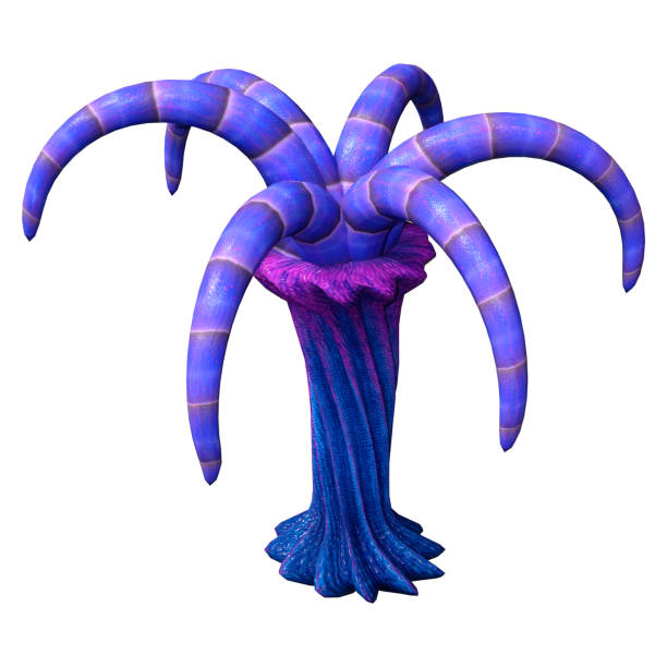 istock 3D illustration alien plant on white 1190196947