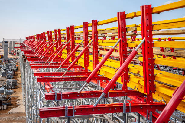 istock The supporting structure of scaffolding and metal beams 1190198172
