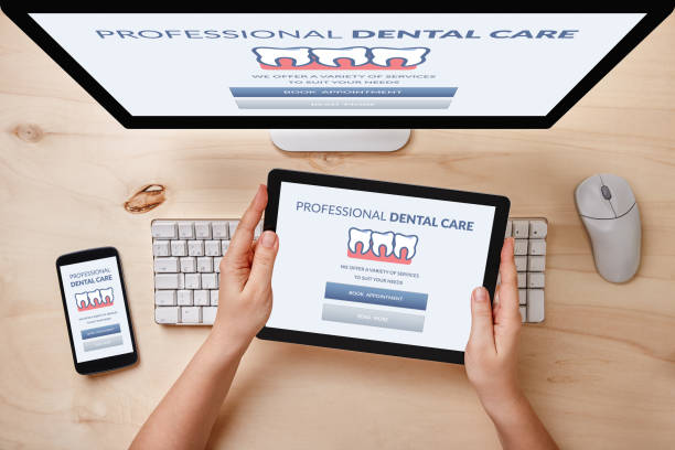 istock Dental care concept on responsive devices 1190206619