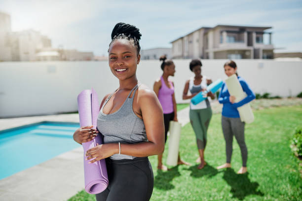 istock Who needs a yoga studio when you've got a backyard 1190215746