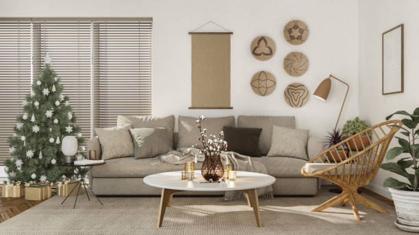 istock Christmas tree in the living room 1190216271