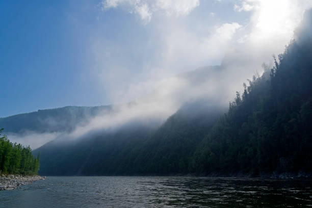 istock Morning on the mountain river. 1190220077