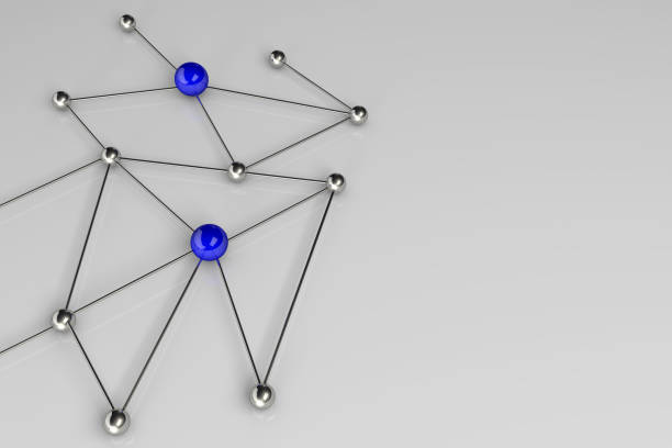 istock 3d rendering of network concept on white background. 1190223191