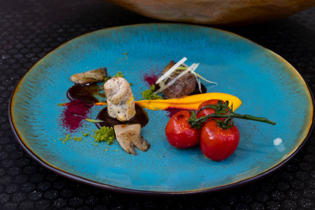 istock Culinary Art, Sophisticated Dinner Table Set. Art Restaurant cafe menu, template design. Art food and cooking background. Creative cooking concept 1190224884