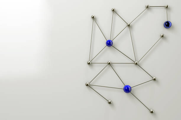 istock 3d rendering of network concept on white background. 1190225994