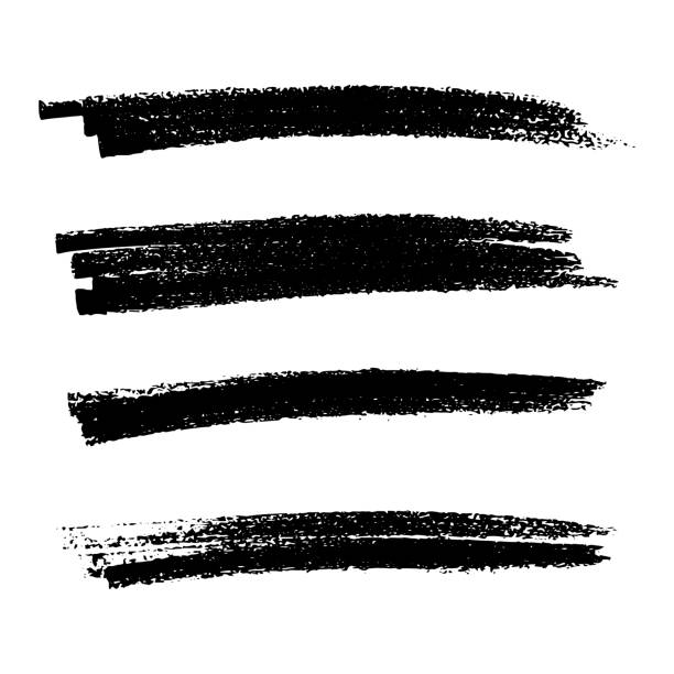 ScribbleSmears-26 Sketch Scribble Smear. Black ink brush stroke and pencil drawing; great design for any purposes. Vector illustration. underline stock illustrations