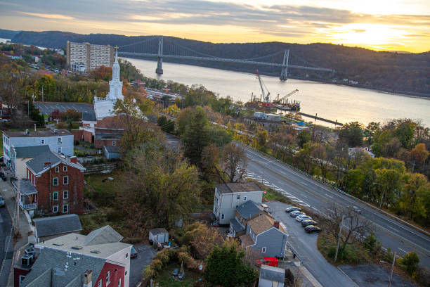 istock Sunset in a town 1190236512