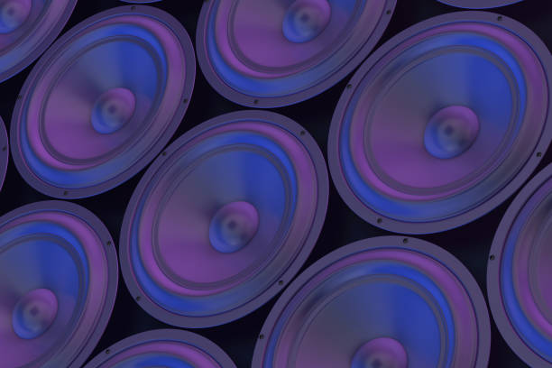 istock Audio Music Stereo Speakers Abstract Background. 3d Rendering 1190239358