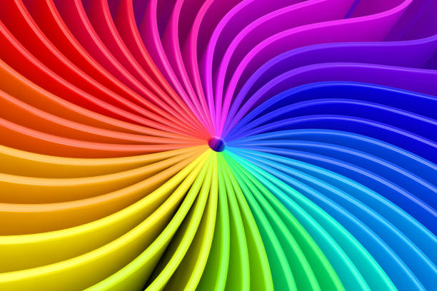 istock Colorful Rainbow Swirl Abstract Background. 3d Rendering 1190239394