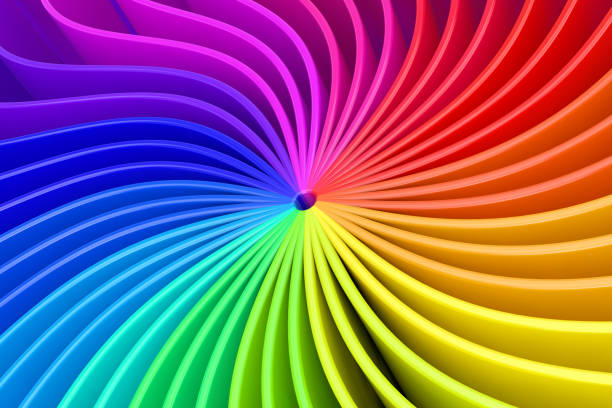 istock Colorful Rainbow Swirl Abstract Background. 3d Rendering 1190239472