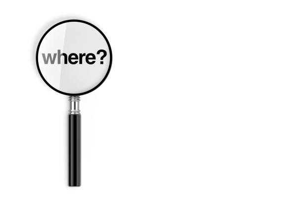 istock Magnifying Glass with Where Sign. 3d Rendering 1190239504