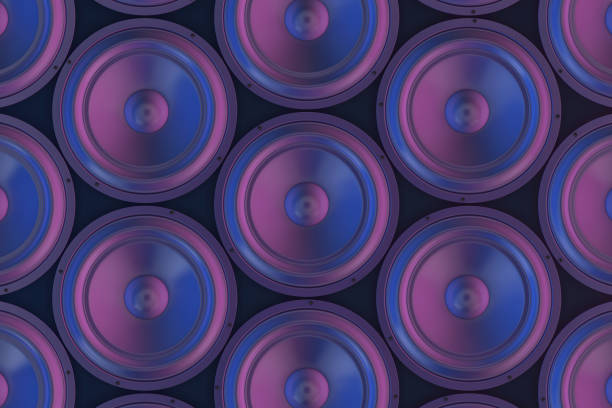istock Audio Music Stereo Speakers Abstract Background. 3d Rendering 1190239704