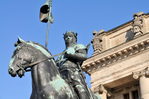Archduke Karl equestrian statue, Heldenplatz, Vienna. (Sculpture of Erzherzog-Karl (1771 - 1847) located on the Heldenplatz in Vienna.)
