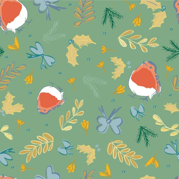 Red Robin Repeating Patterns 90+ Robin Holly Pictures Stock Illustrations, Royalty-Free Vector ...
