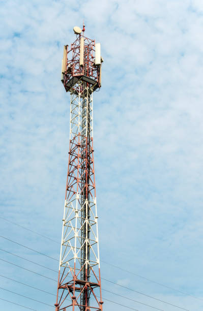 istock 5G antenna for high speed internet distribution. 5G repeaters outside the city. 1190243567