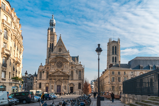 Paris, France - 18.01.2019: Church Saint Etienne du Mont, Paris. Travel.