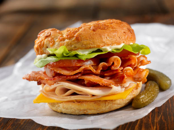 istock Low Carbohydrate Cheese Bagel/ Turkey BLT 1190246086