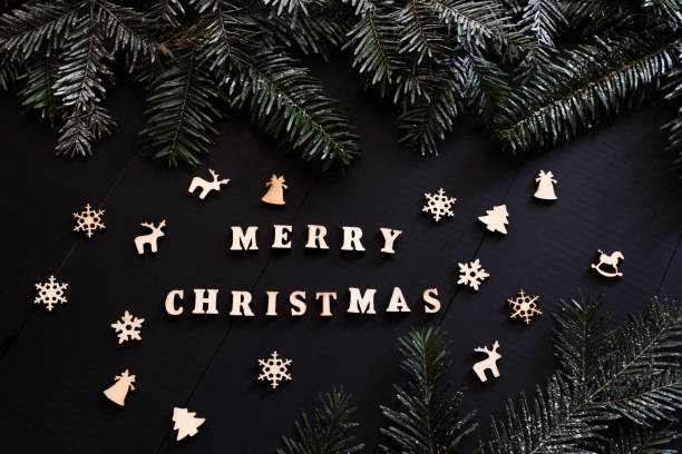 istock 'merry christmas' words on christmas background 1190260426