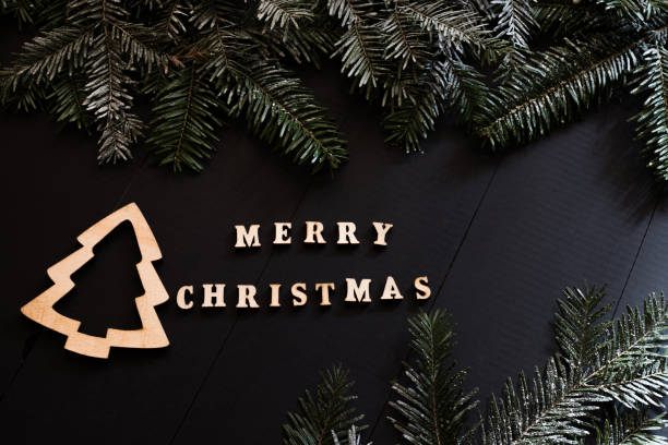 istock 'merry christmas' words on christmas background 1190260433