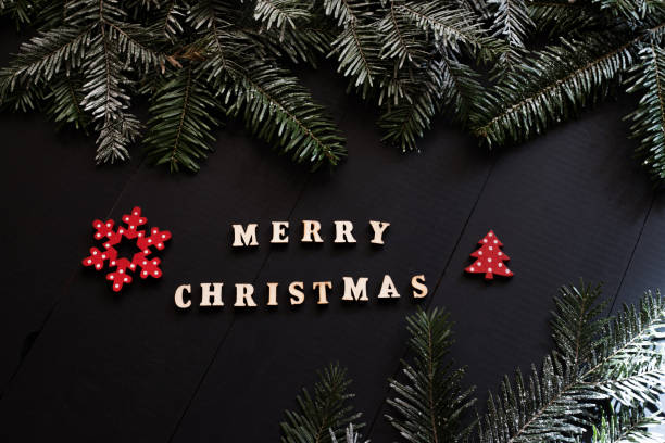 istock 'merry christmas' words on christmas background 1190260454