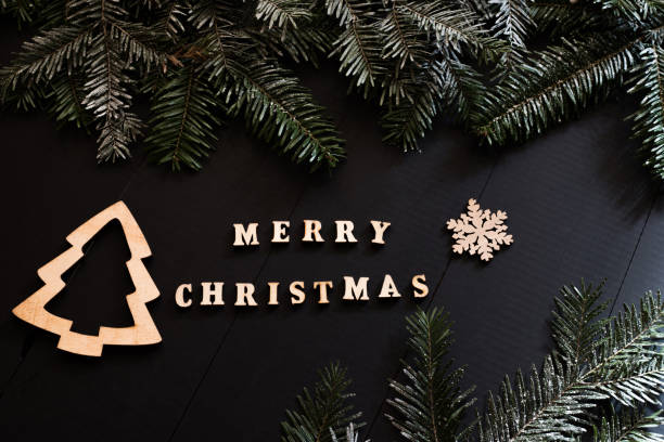 istock 'merry christmas' words on christmas background 1190260479