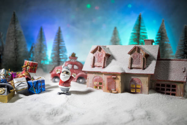istock Traditional holiday attributes on snow. Creative artwork decorations. Empty space for your text 1190262742