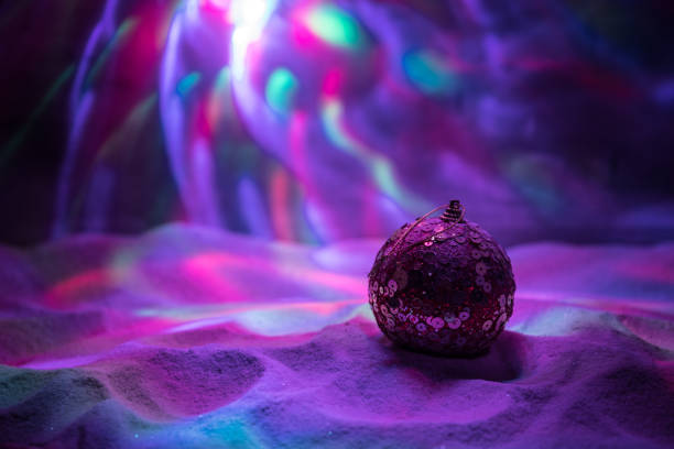 istock Christmas background with baubles, on snow, free space for text. Christmas decoration 1190262873