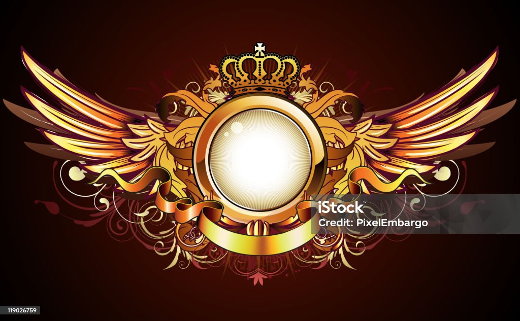 heraldic golden frame  Abstract stock vector