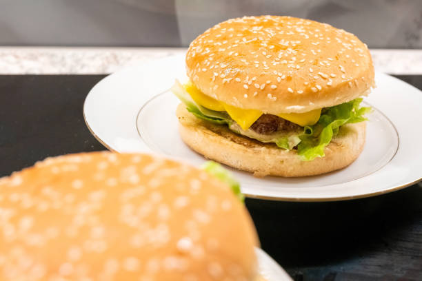 istock Homemade hamburger on the plate 1190277505