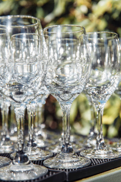 istock Drinking glasses close up during outdoor reception 1190283619