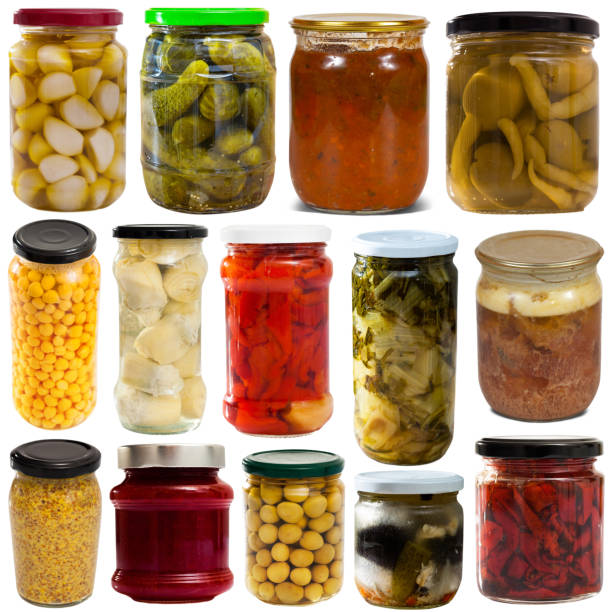 istock Set of various preserves isolated 1190284382