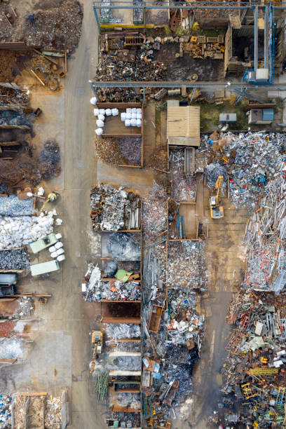 istock Metal Recycle Yard, Aerial View 1190284409