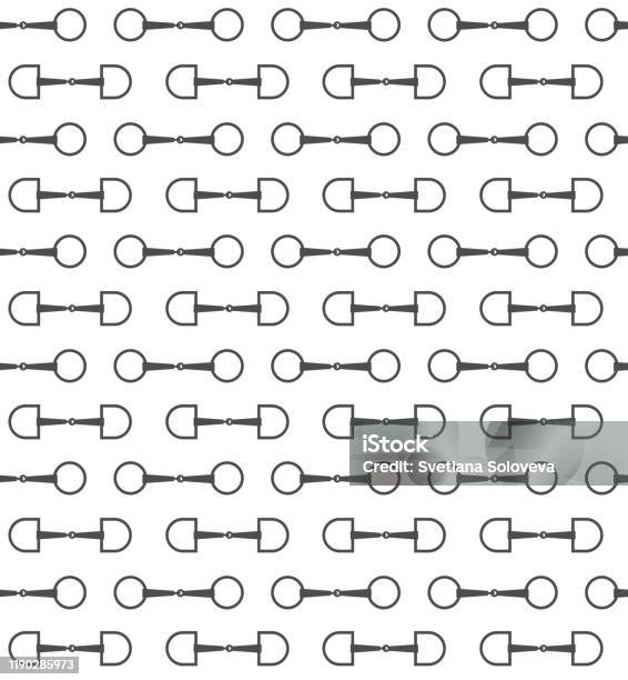 Bits Pattern Vector Vector Seamless Pattern Of Horse Equestrian Bits Stock Illustration ...