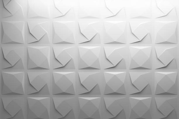Delicate low poly pattern with folded paper effect stock photo