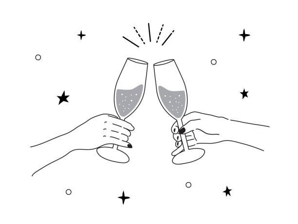 have a blast with champagne have a blast with champagne celebratory toast illustrations stock illustrations