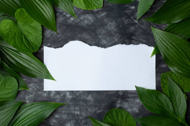 paper with flowers on a wooden background