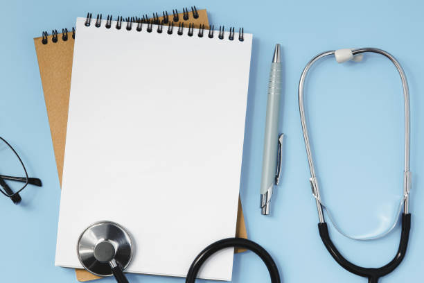 istock Stethoscope on a blue table, concept of medicine 1190308734